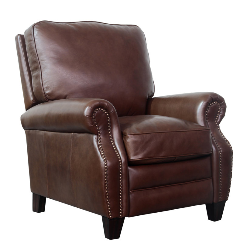 Terrill Leather Manual Recliner & Reviews Birch Lane